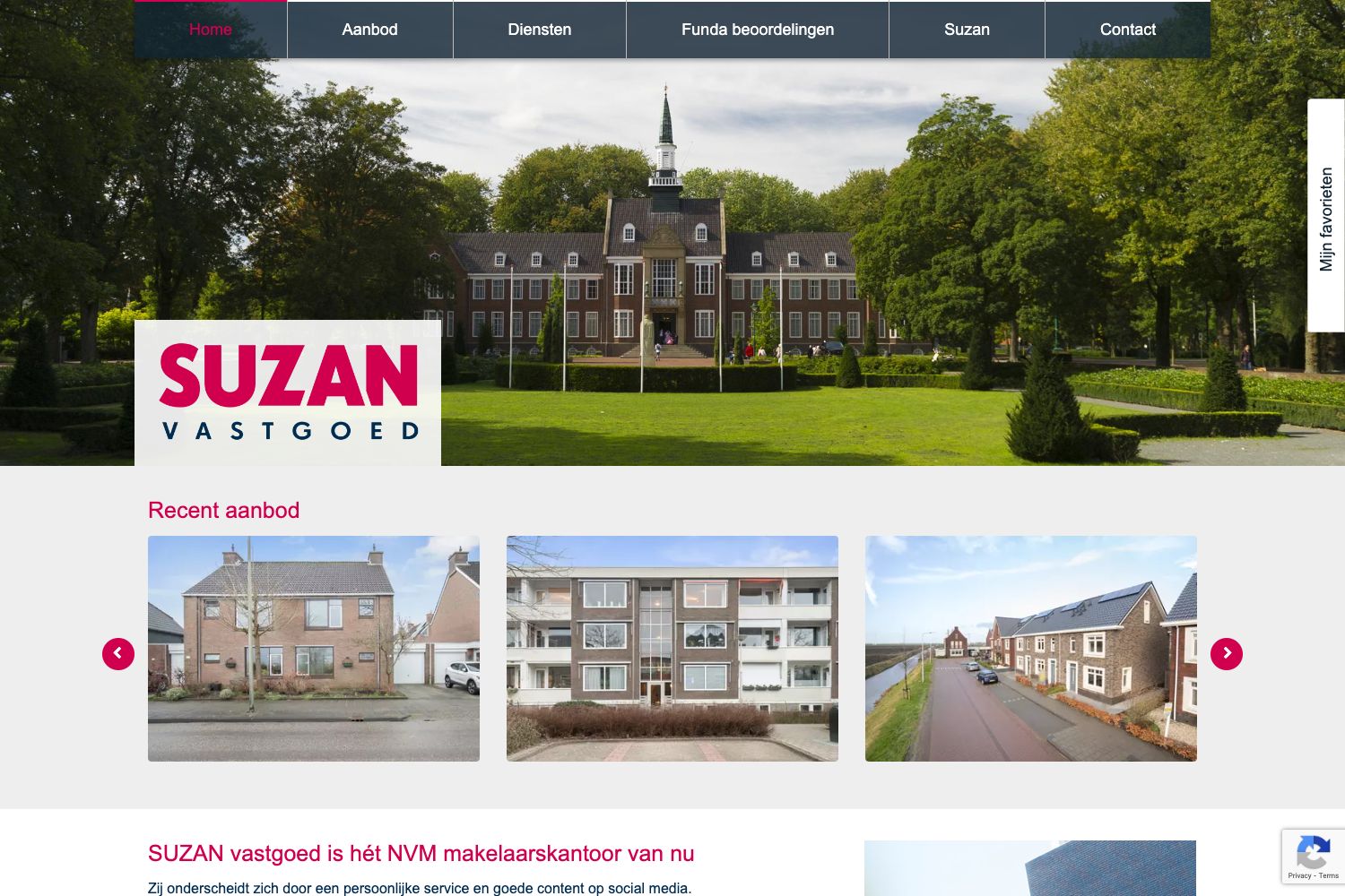 Website screenshot https://suzanvastgoed.nl