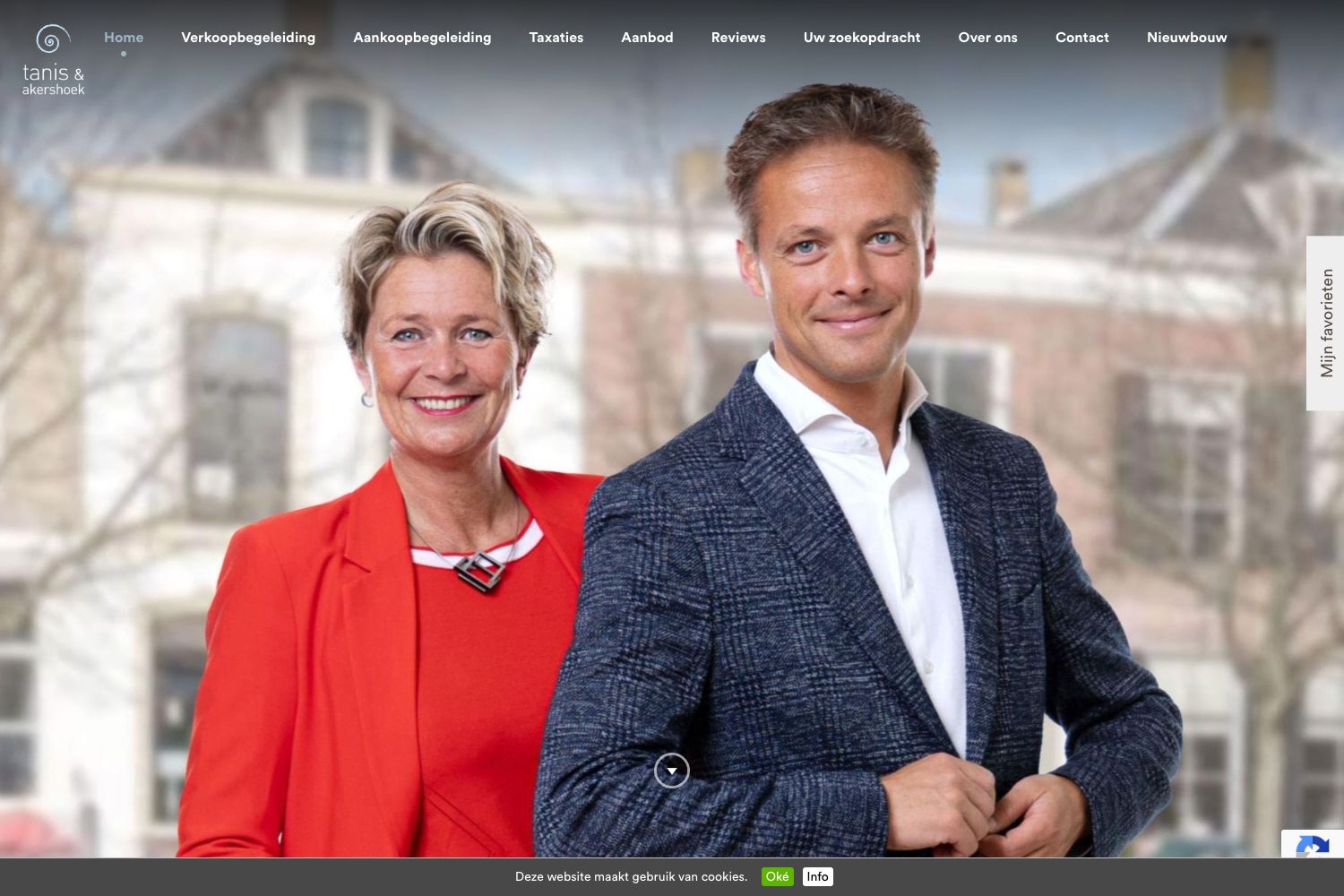 Website screenshot https://tanisakershoek.nl