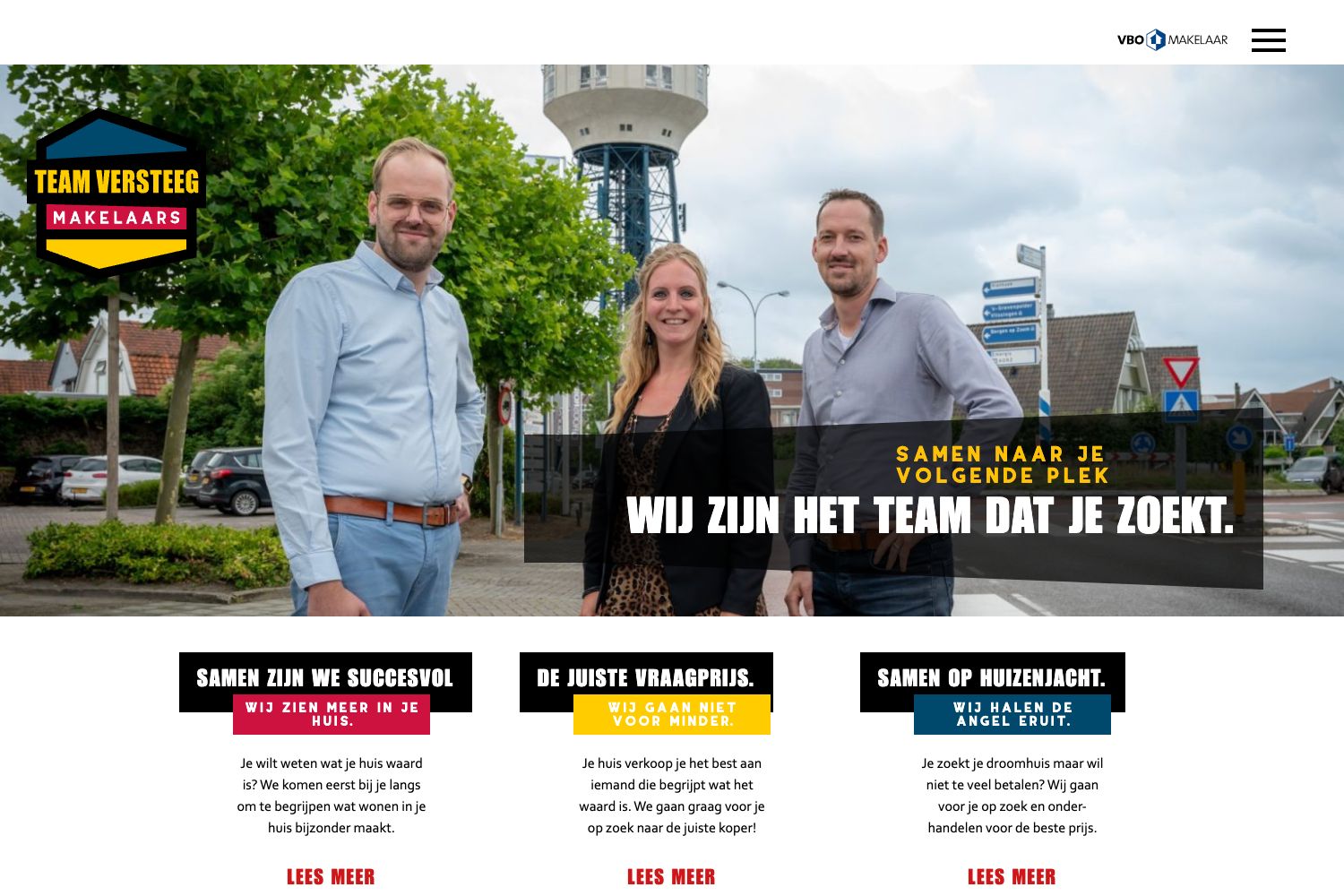 Website screenshot https://teamversteeg.nl