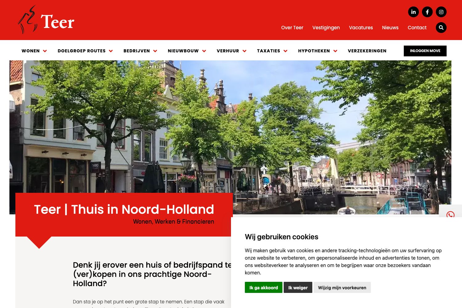 Website screenshot https://teer.nl