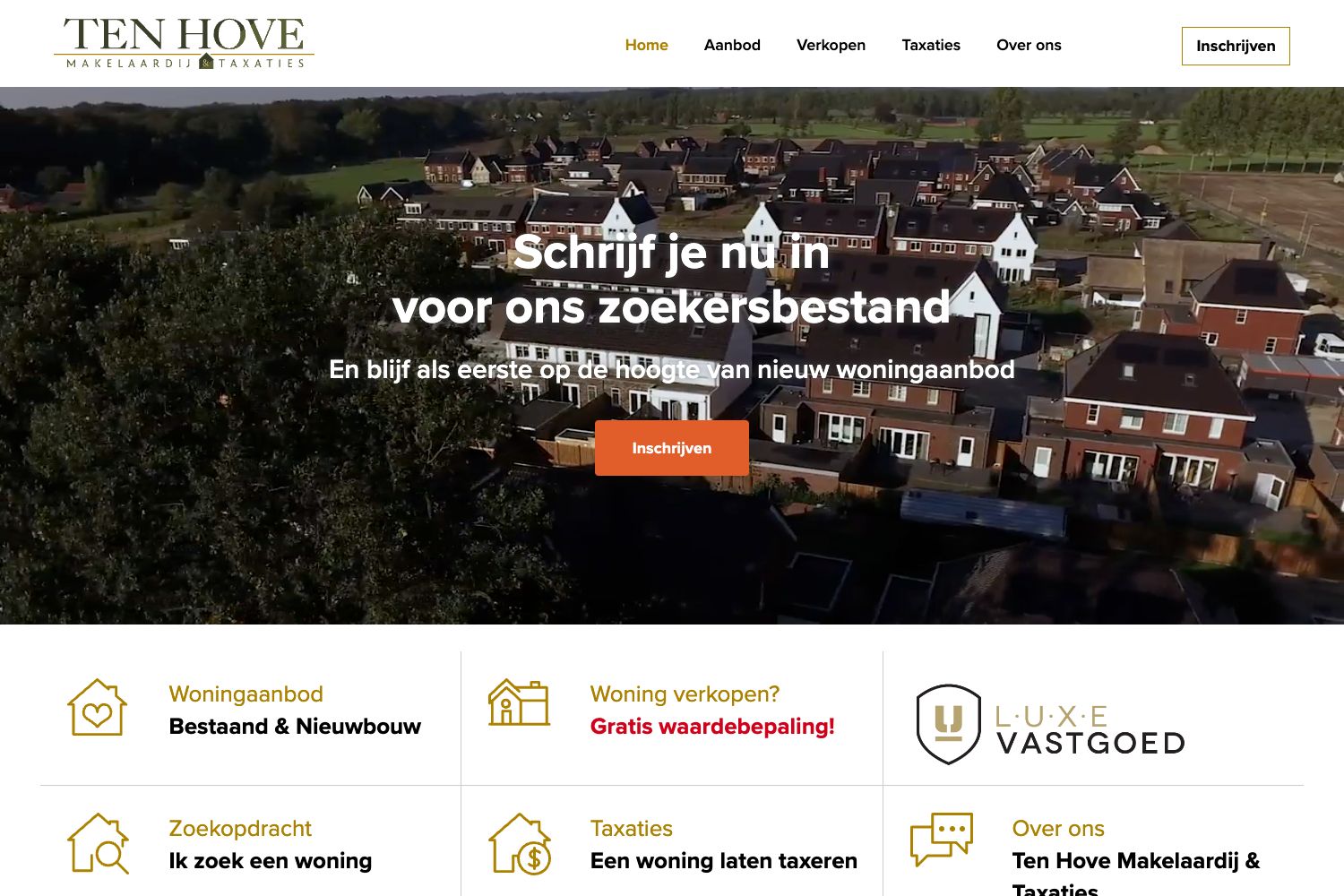 Website screenshot https://tenhove.nl