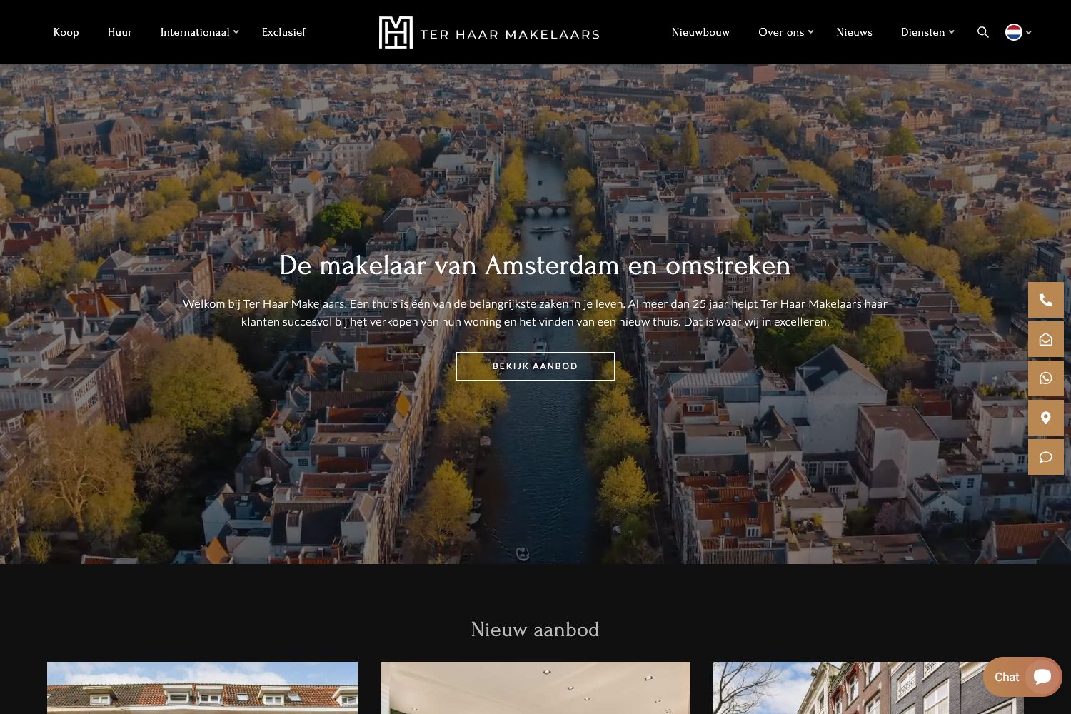 Website screenshot https://terhaarmakelaars.nl