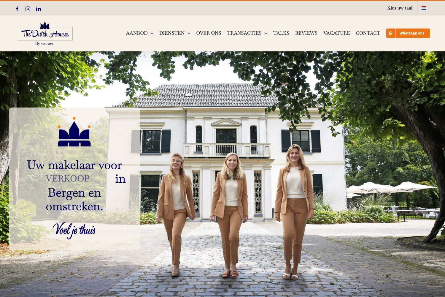 Website screenshot https://thedutchhouses.nl