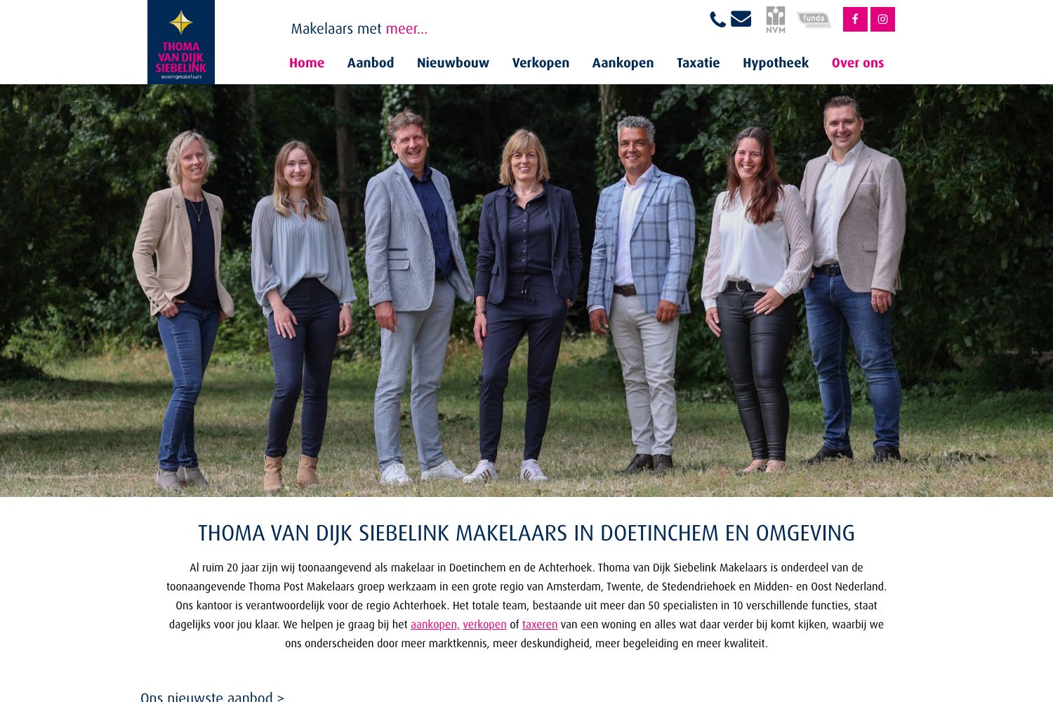Website screenshot https://tvdsmakelaars.nl