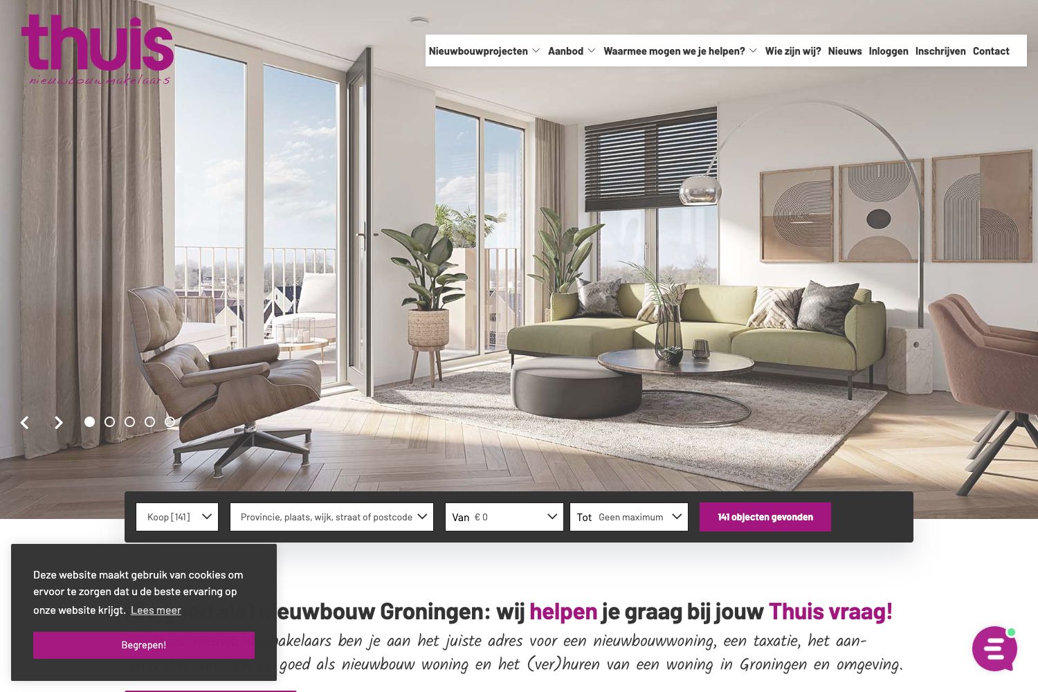Website screenshot https://uw-thuis.nl