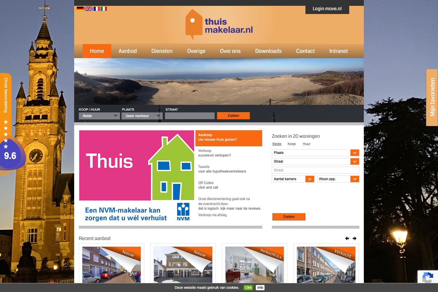 Website screenshot https://www.thuismakelaar.nl