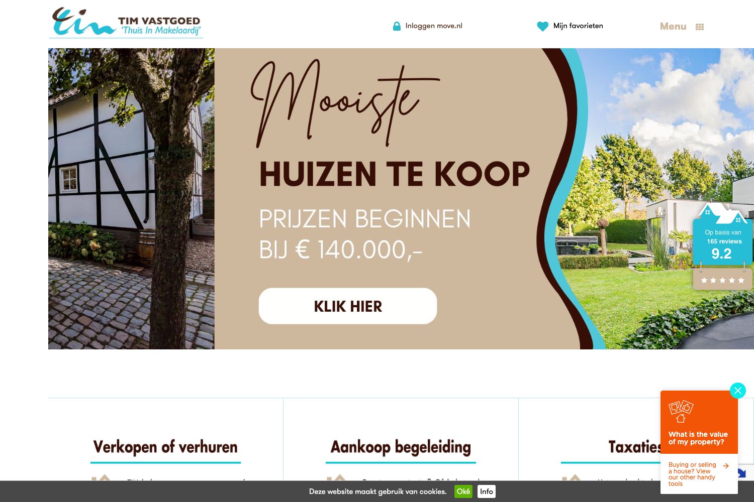 Website screenshot https://timvastgoed.nl