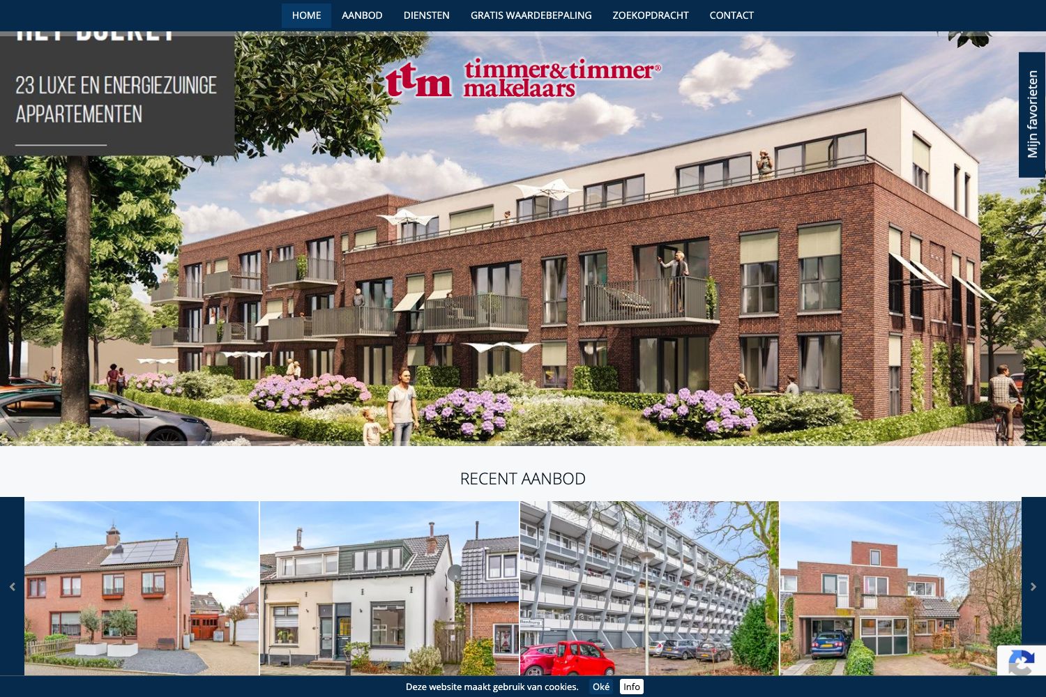 Website screenshot https://timmermakelaars.nl