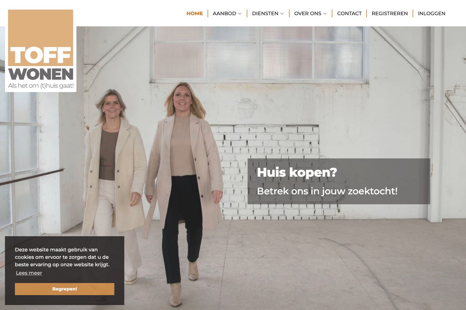 Website screenshot https://toffwonen.nl