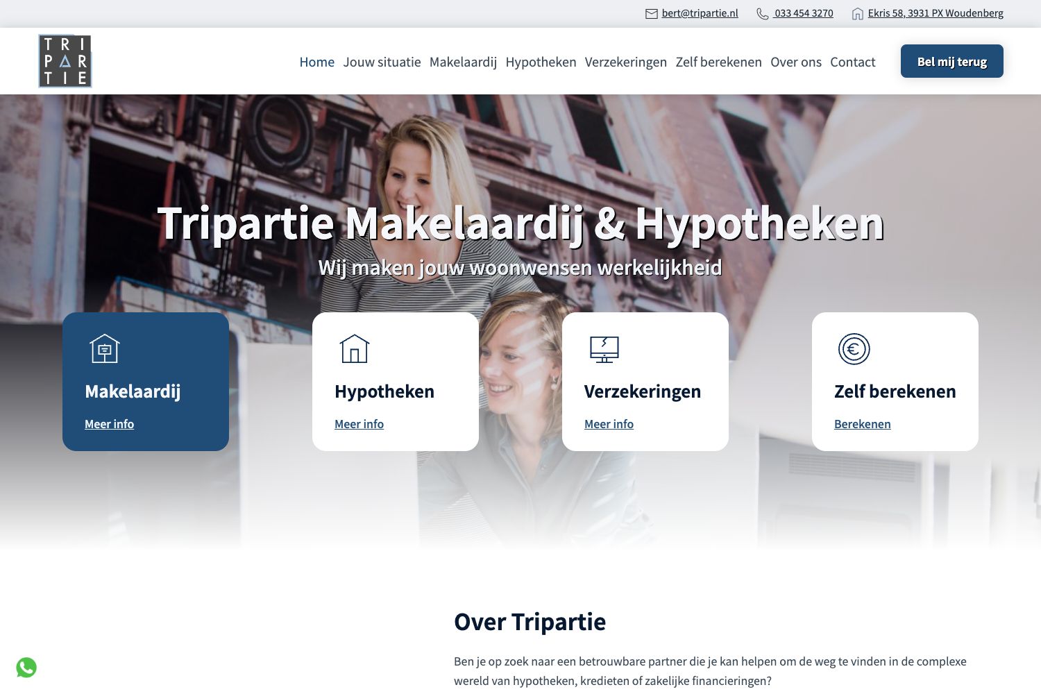 Website screenshot https://tripartie.nl