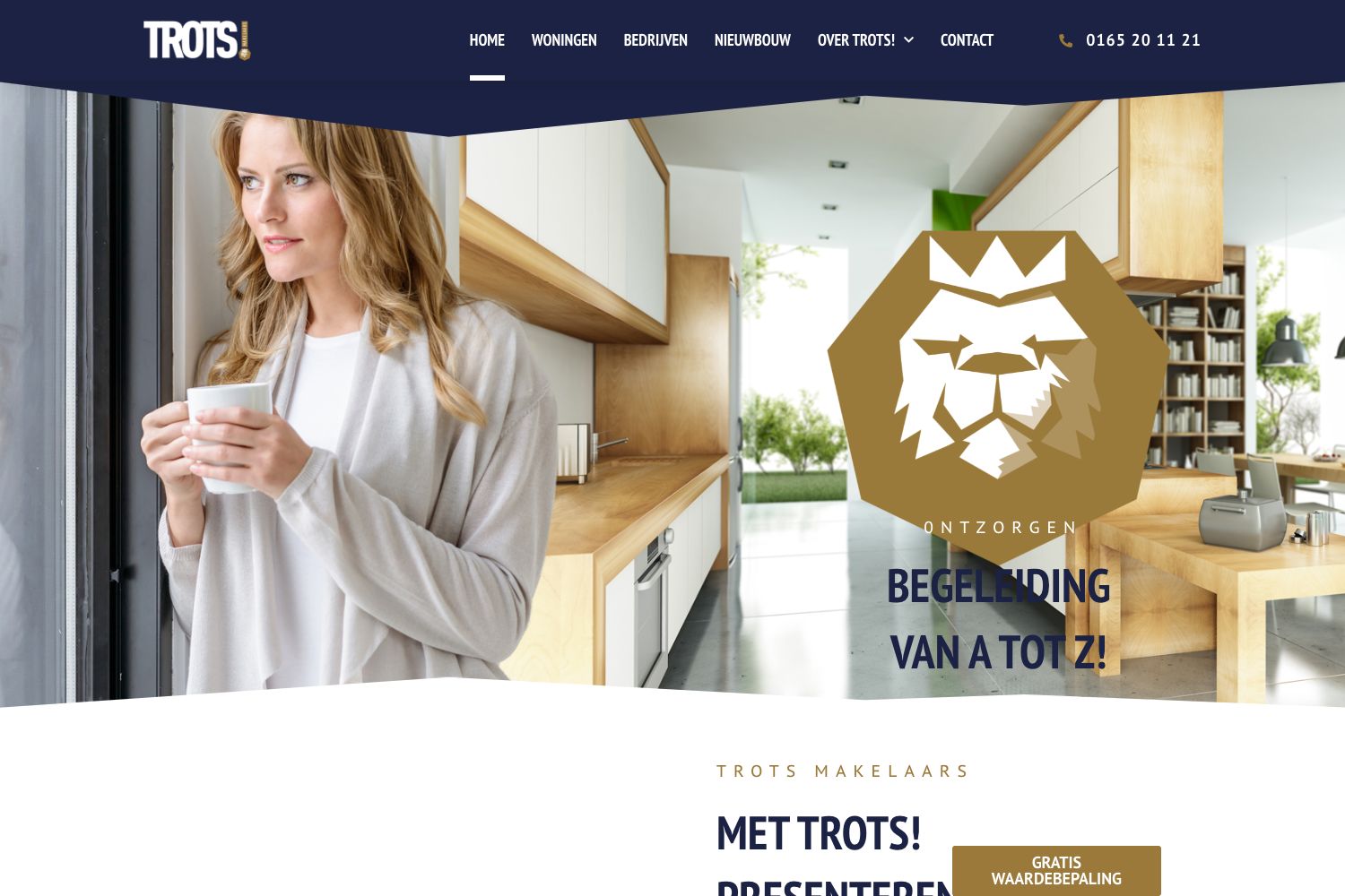 Website screenshot https://trots-makelaars.nl