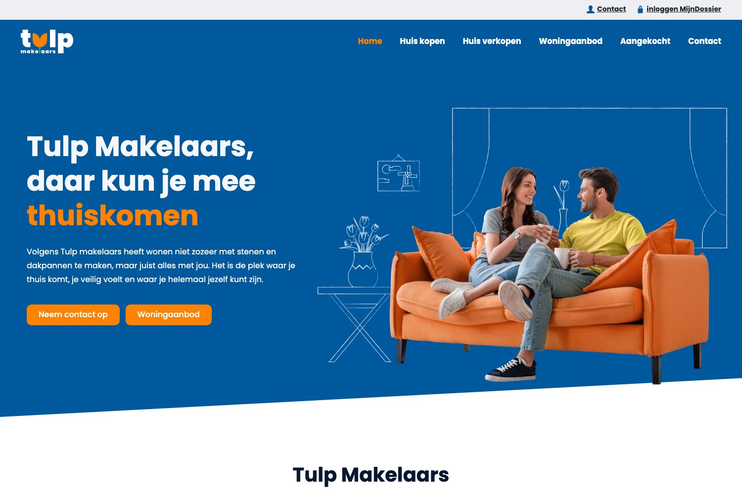 Website screenshot https://tulpmakelaars.nl