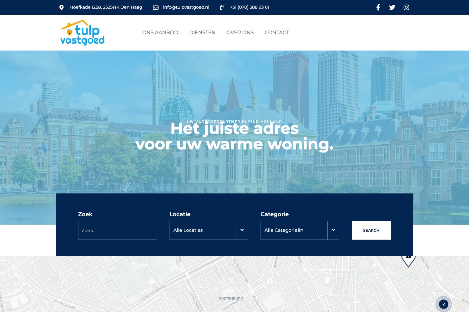 Website screenshot https://tulpvastgoed.nl