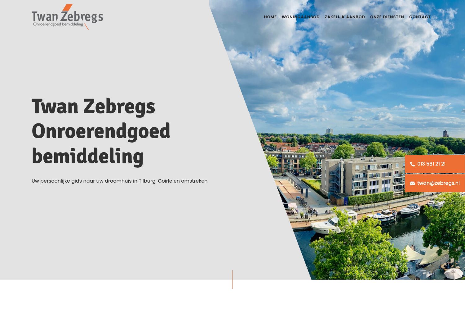 Website screenshot https://zebregs.nl