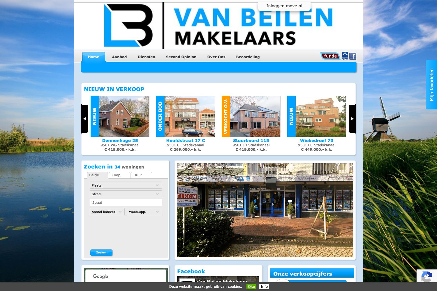 Website screenshot https://vanbeilenmakelaars.nl