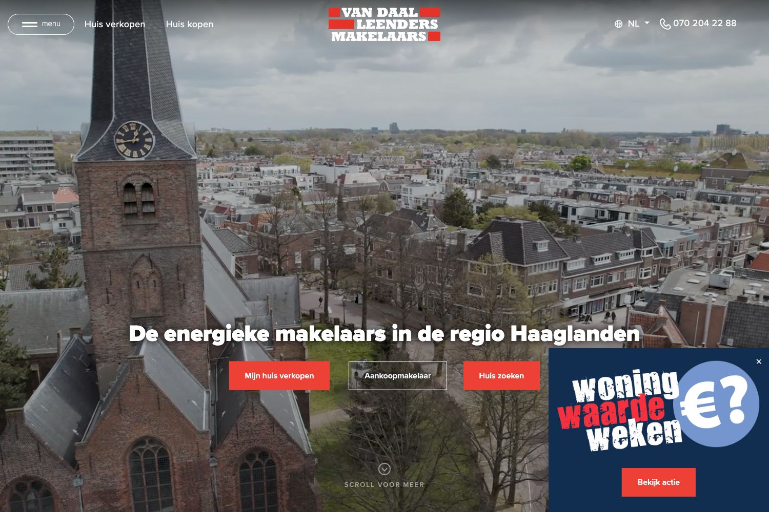 Website screenshot https://vandaalleenders.nl