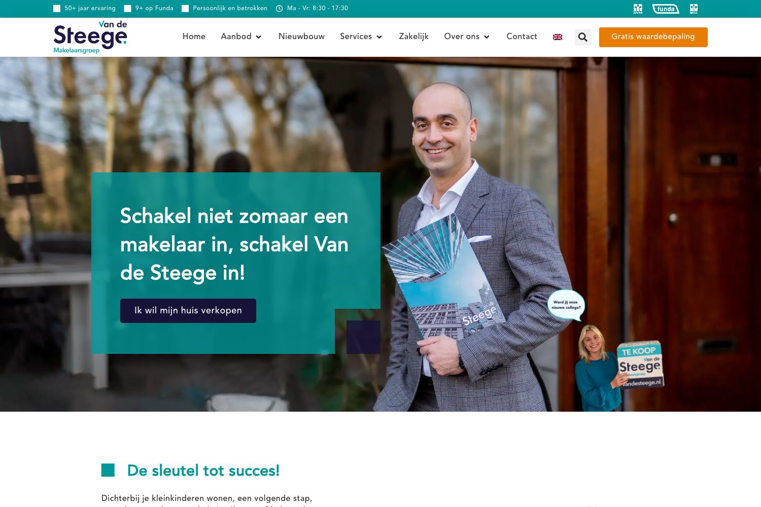 Website screenshot https://vandesteege.nl