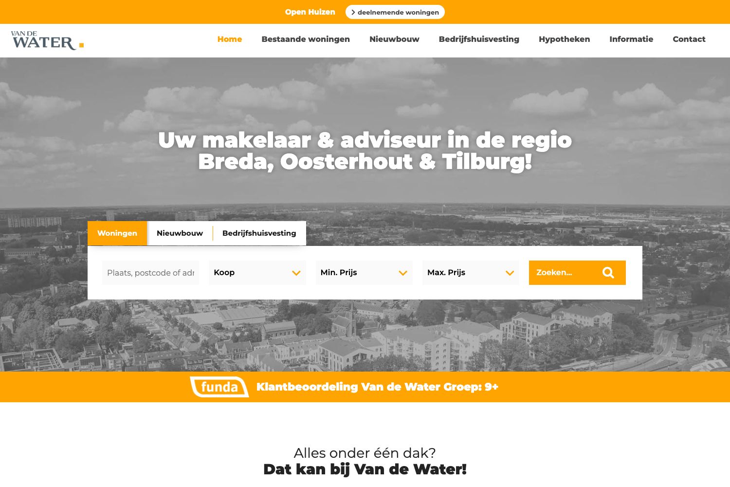 Website screenshot https://vandewatergroep.nl