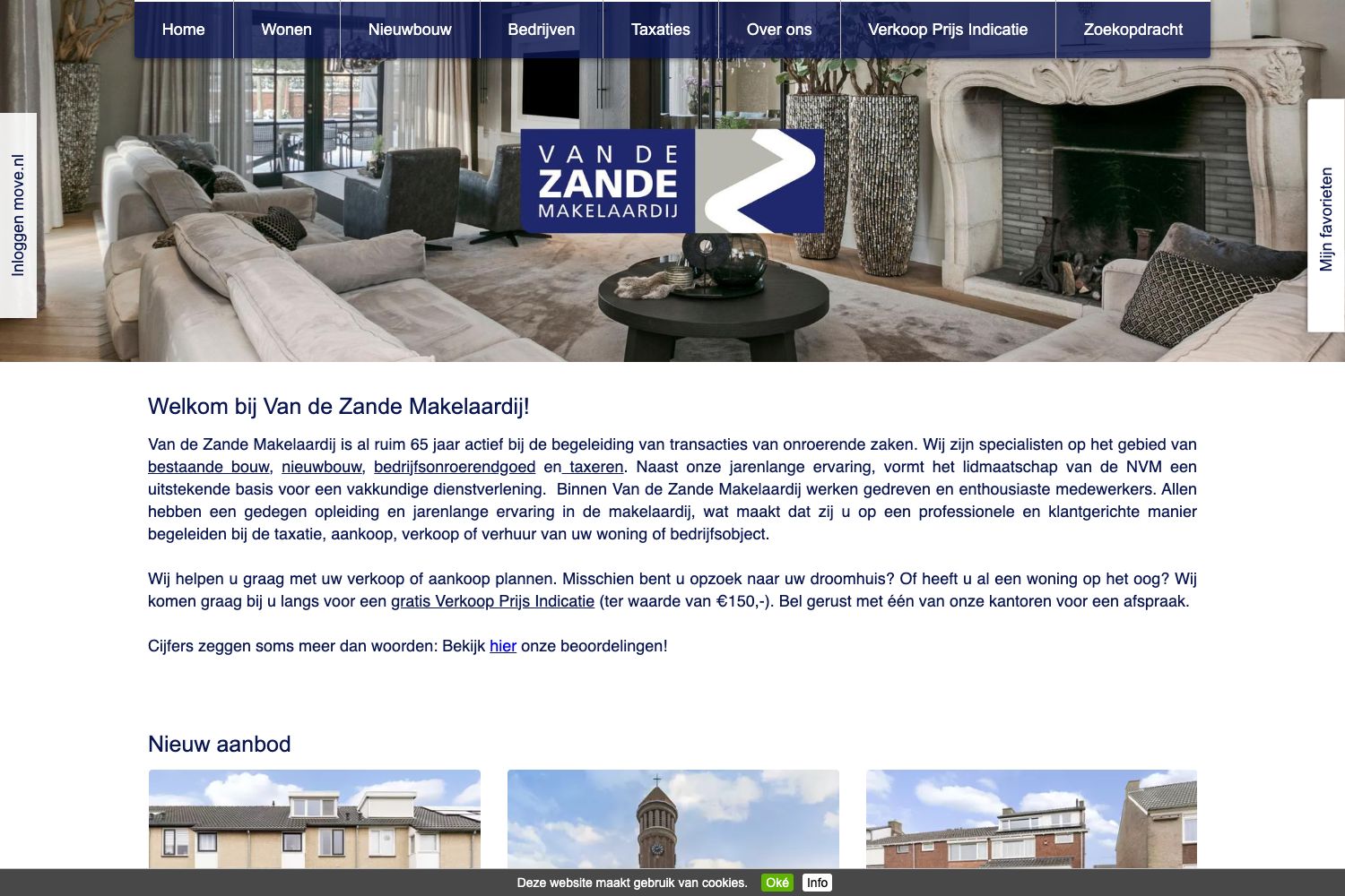 Website screenshot https://zande.nl