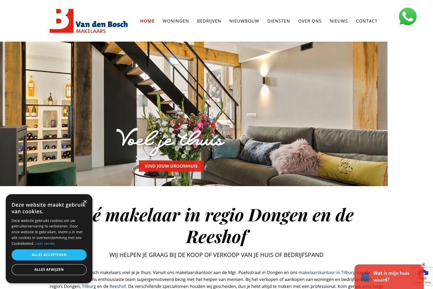 Website screenshot https://vandenboschmakelaars.com