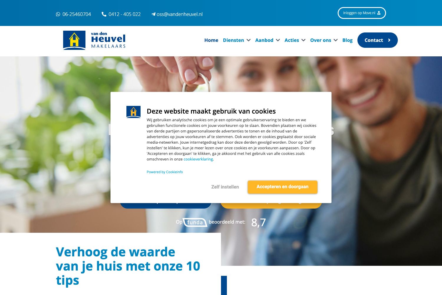 Website screenshot https://vandenheuvel.nl
