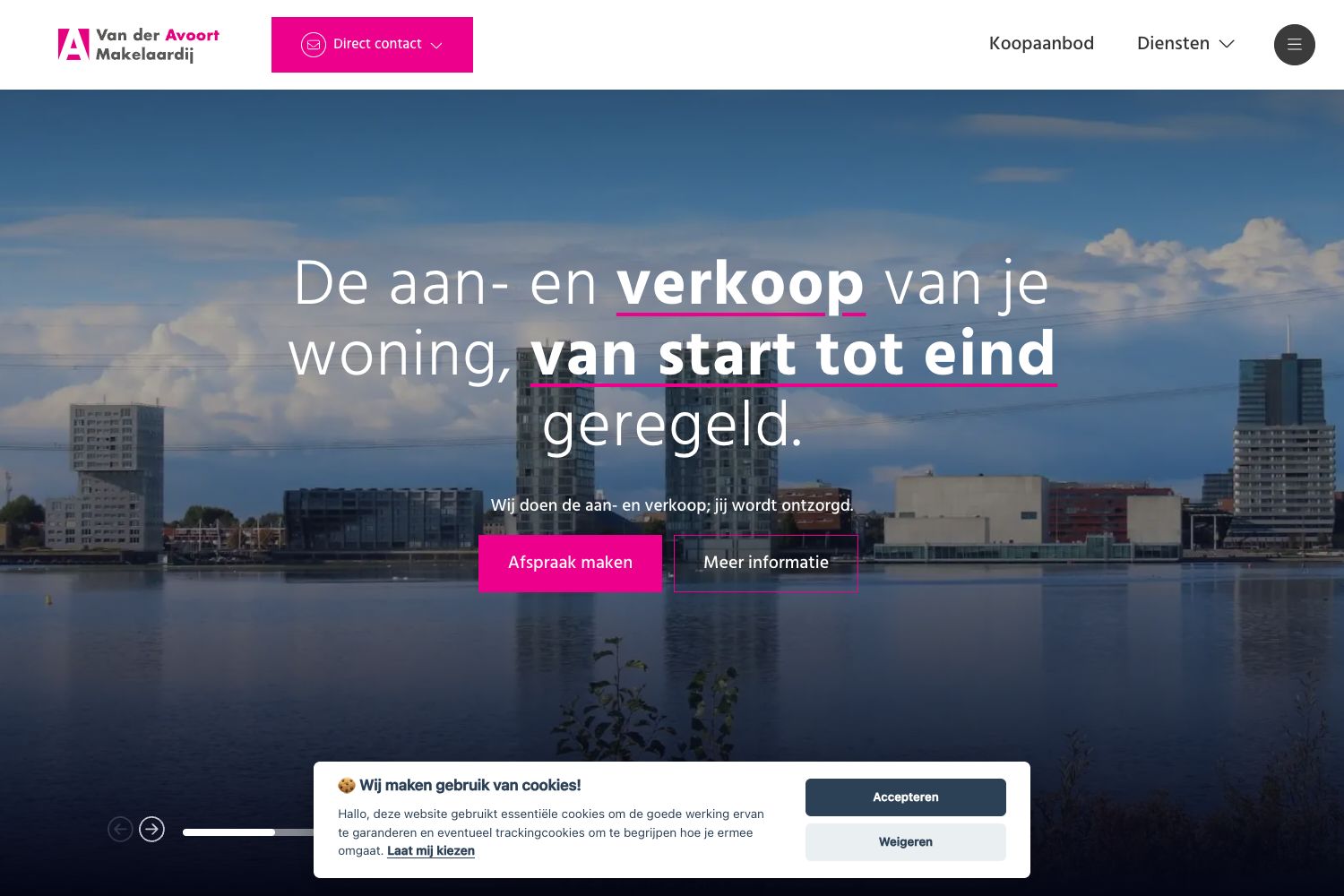 Website screenshot https://avoort.nl