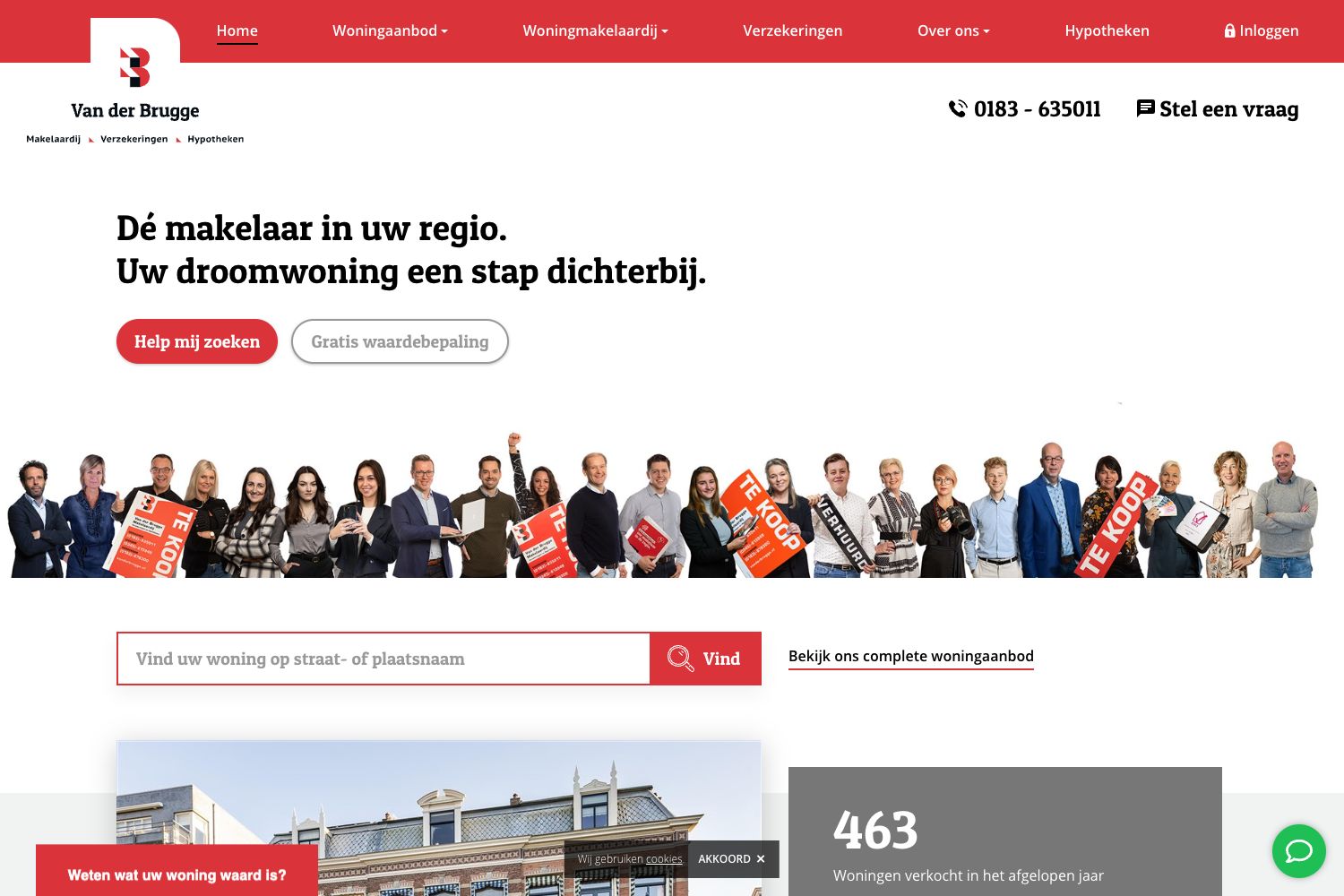 Website screenshot https://vanderbrugge.nl