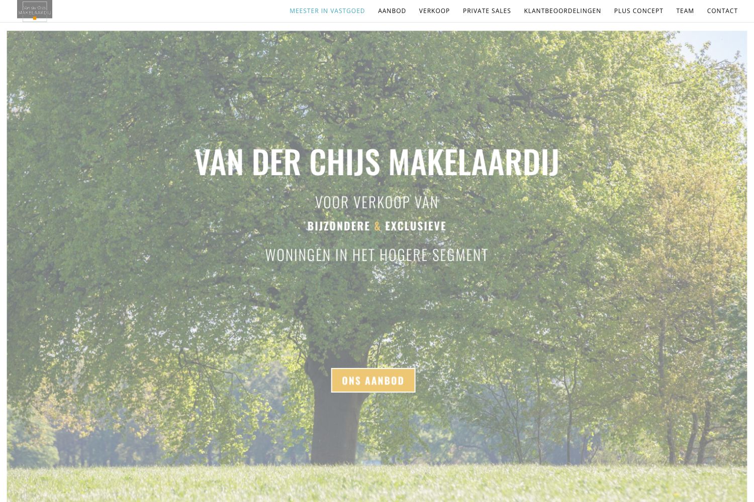 Website screenshot https://vanderchijsmakelaardij.nl