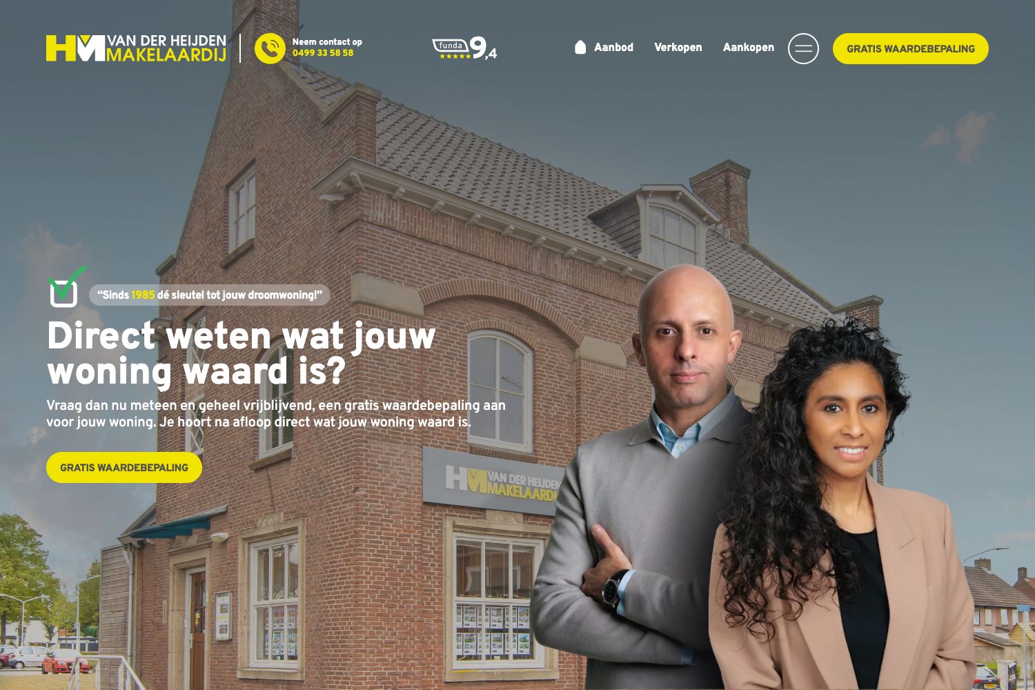 Website screenshot https://vanderheijdenmakelaardij.nl