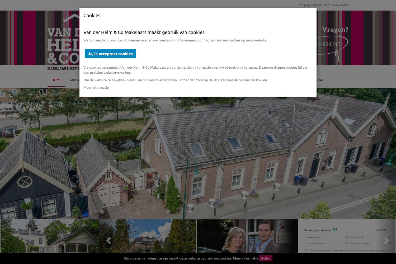 Website screenshot https://vanderhelm.nl