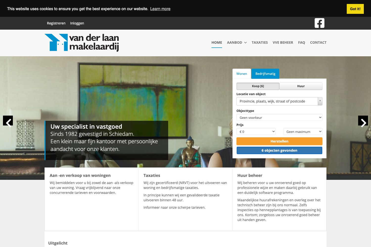 Website screenshot https://laanmakelaardij.nl