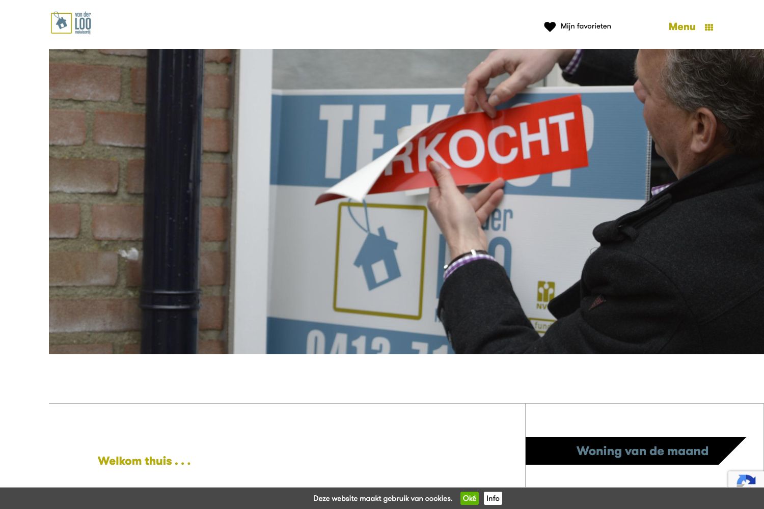 Website screenshot https://vanderloomakelaardij.nl