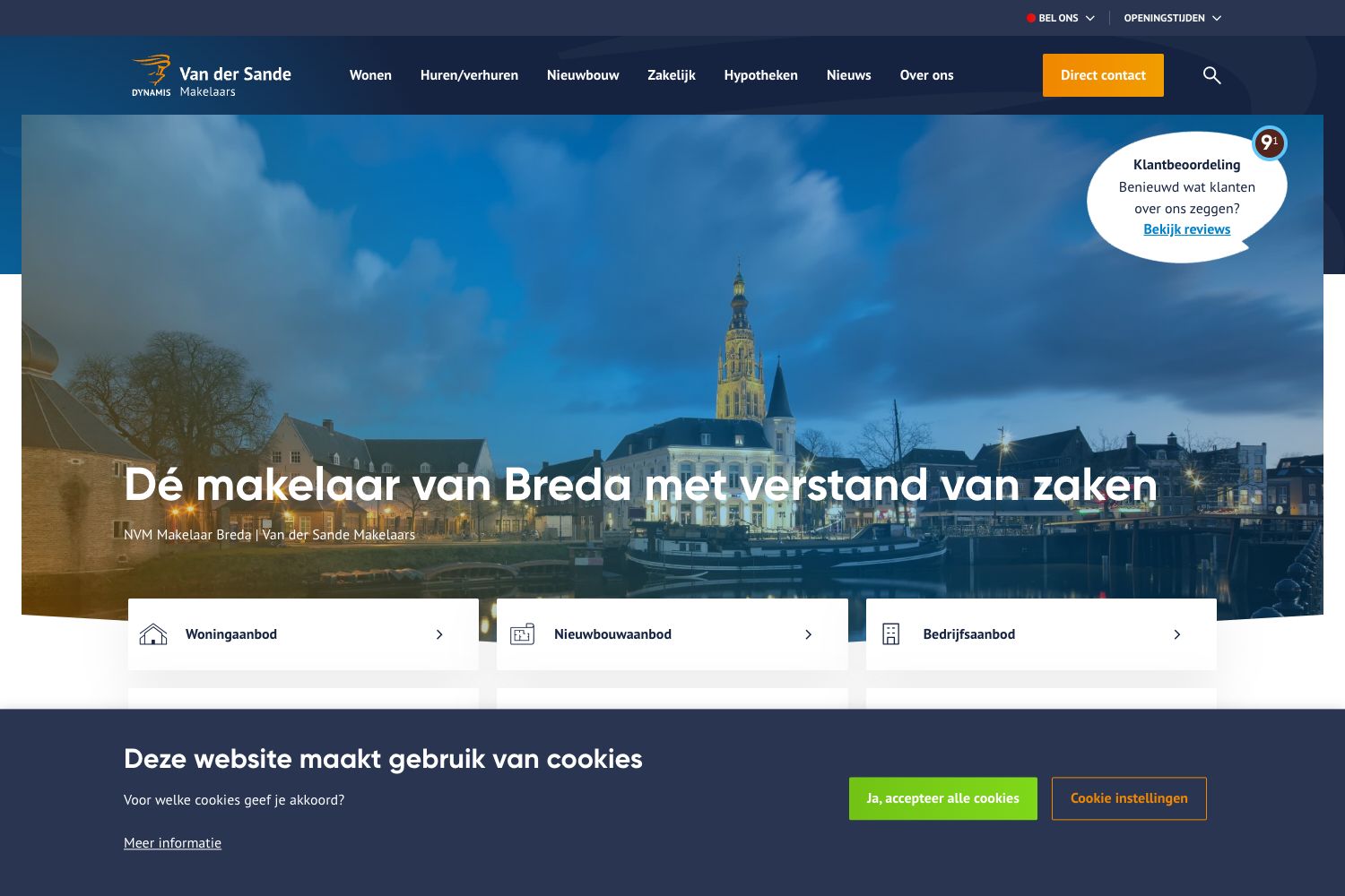Website screenshot https://vandersande.nl