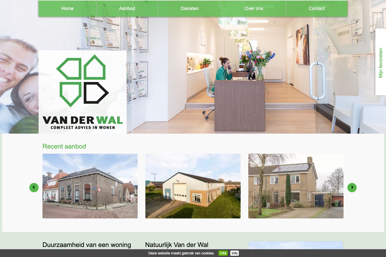 Website screenshot https://vdwalmakelaars.nl