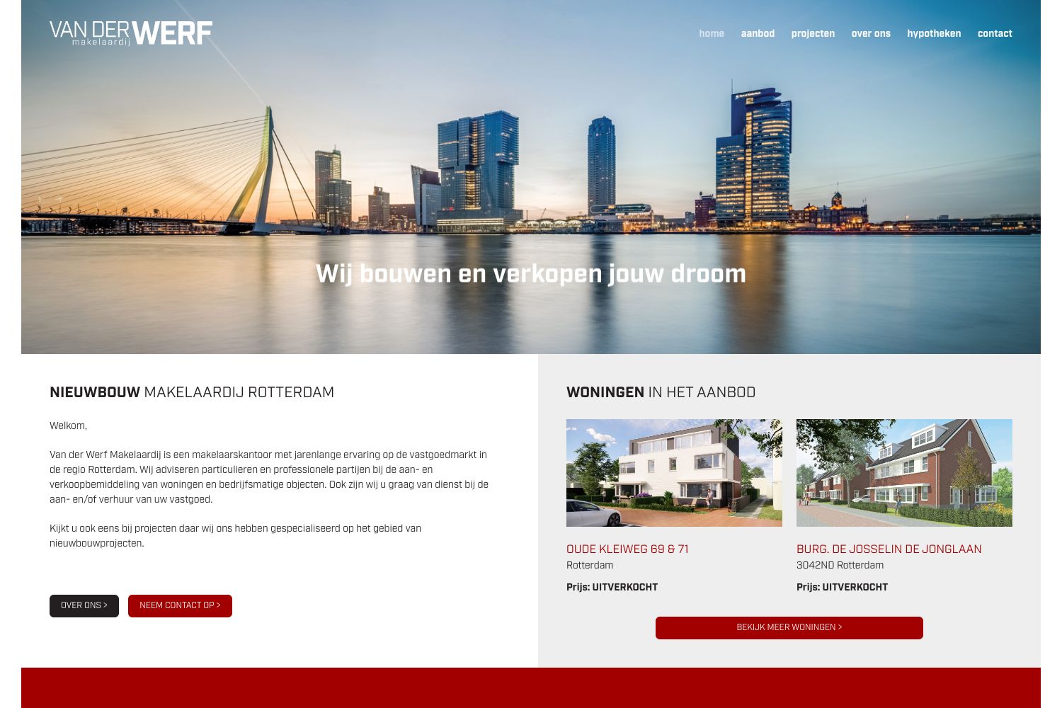 Website screenshot https://vanderwerfmakelaardij.nl