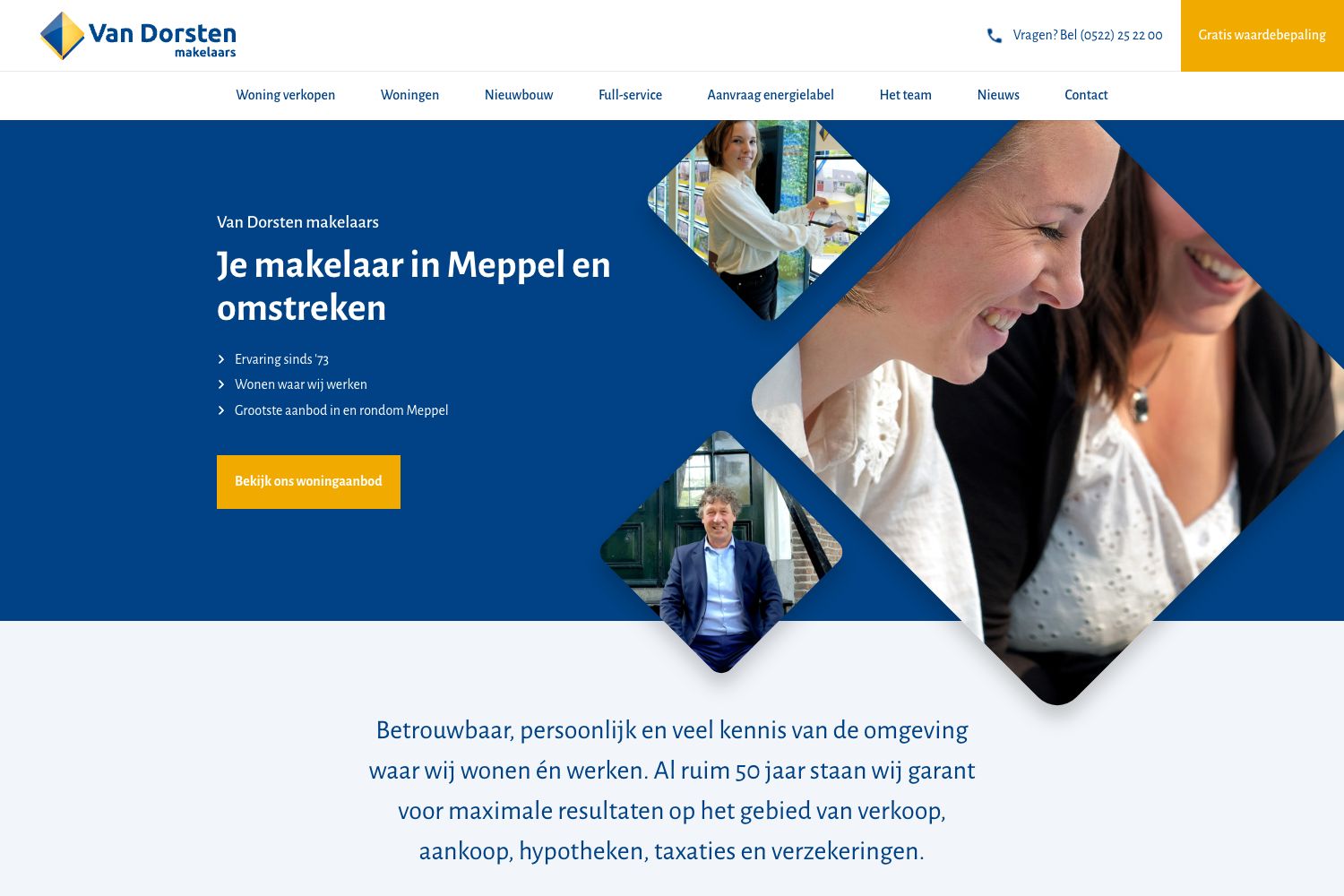 Website screenshot https://vandorsten.nl