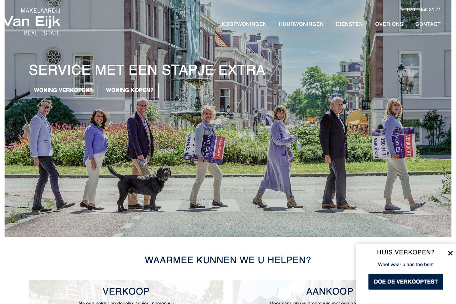 Website screenshot https://vaneijk.nl
