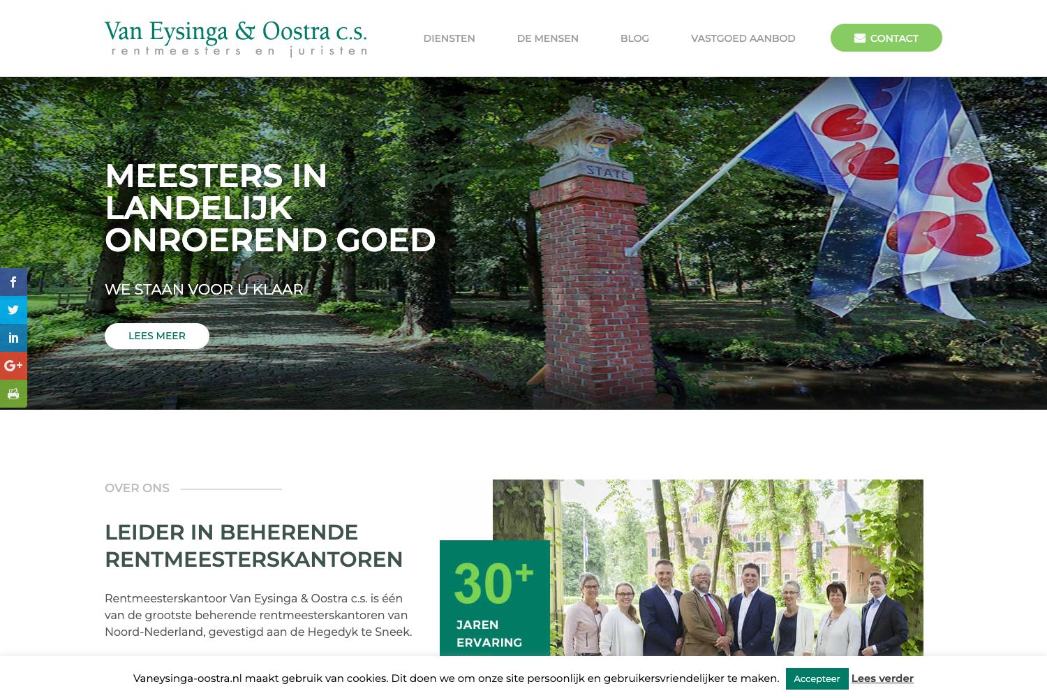 Website screenshot https://vaneysinga-oostra.nl