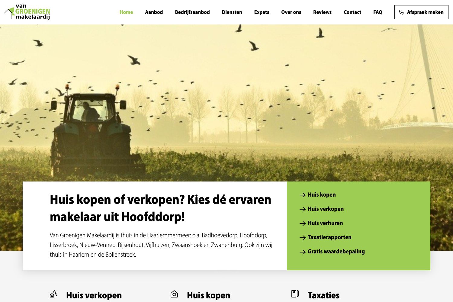Website screenshot https://vangroenigen.nl