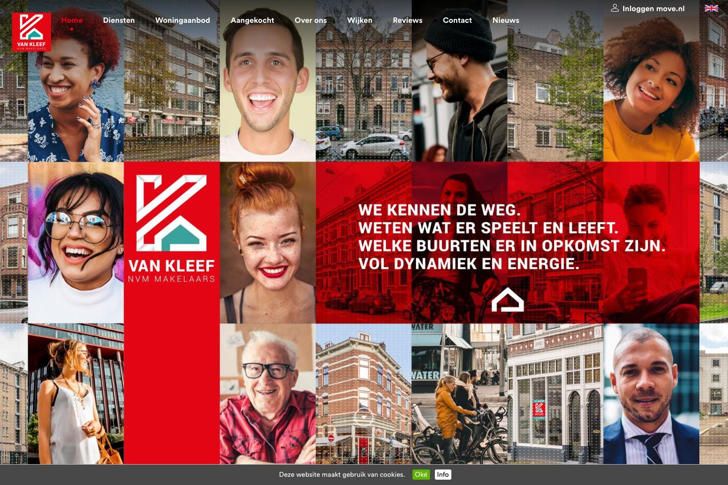 Website screenshot https://vankleefmakelaars.nl
