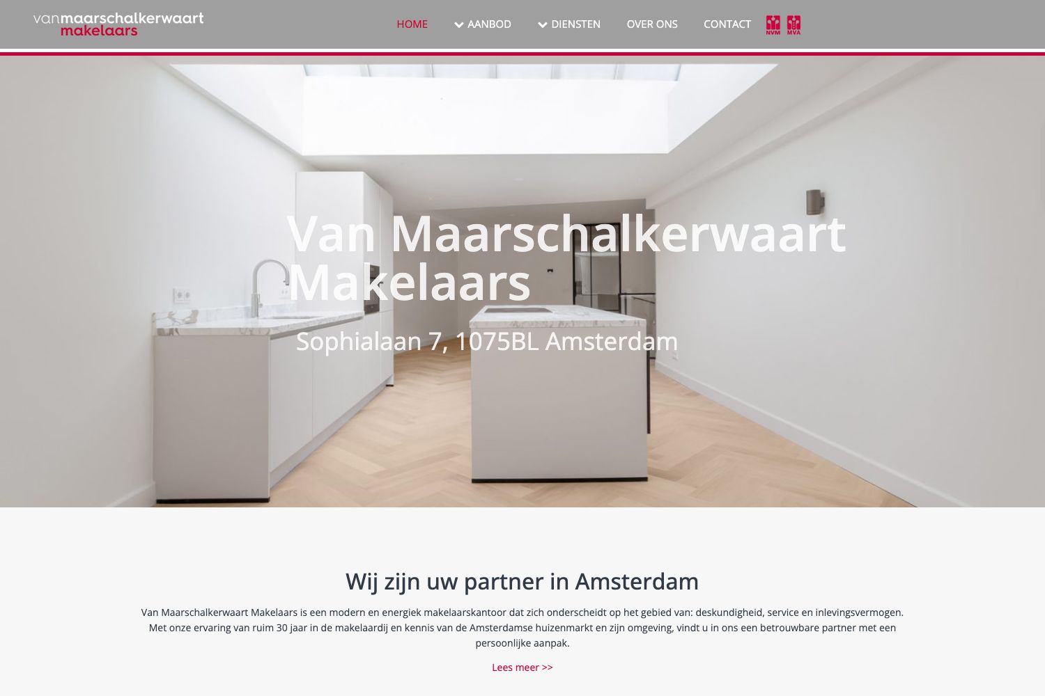 Website screenshot https://van-maarschalkerwaart.nl