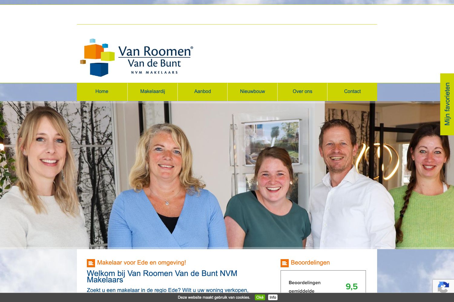 Website screenshot https://vdbunt.nl