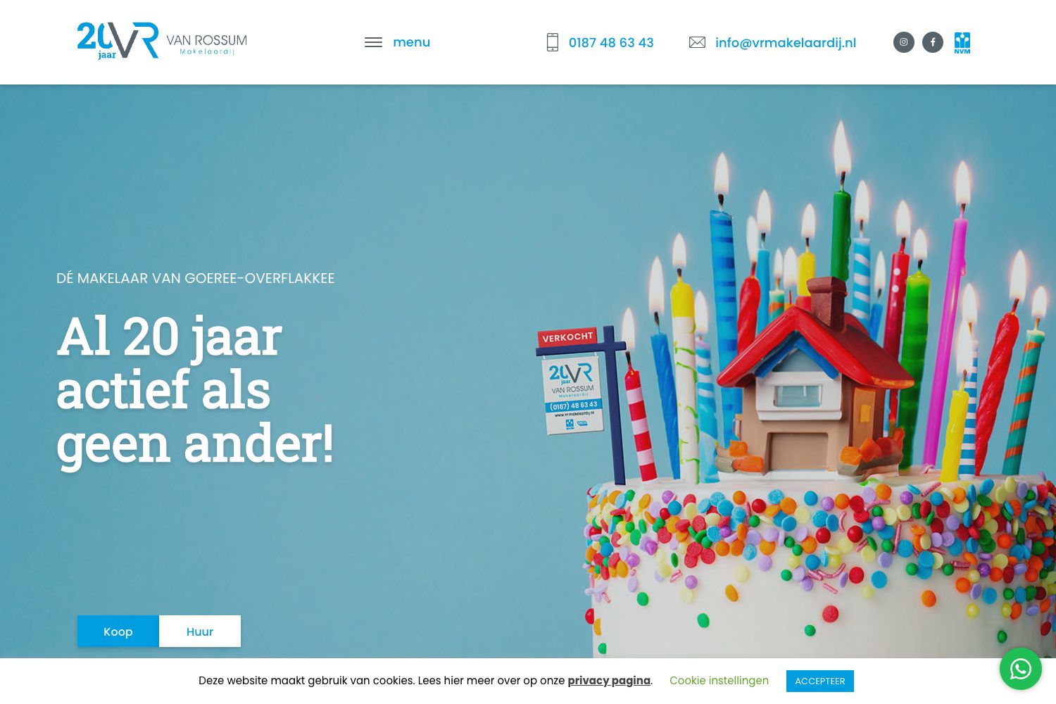 Website screenshot https://vrmakelaardij.nl