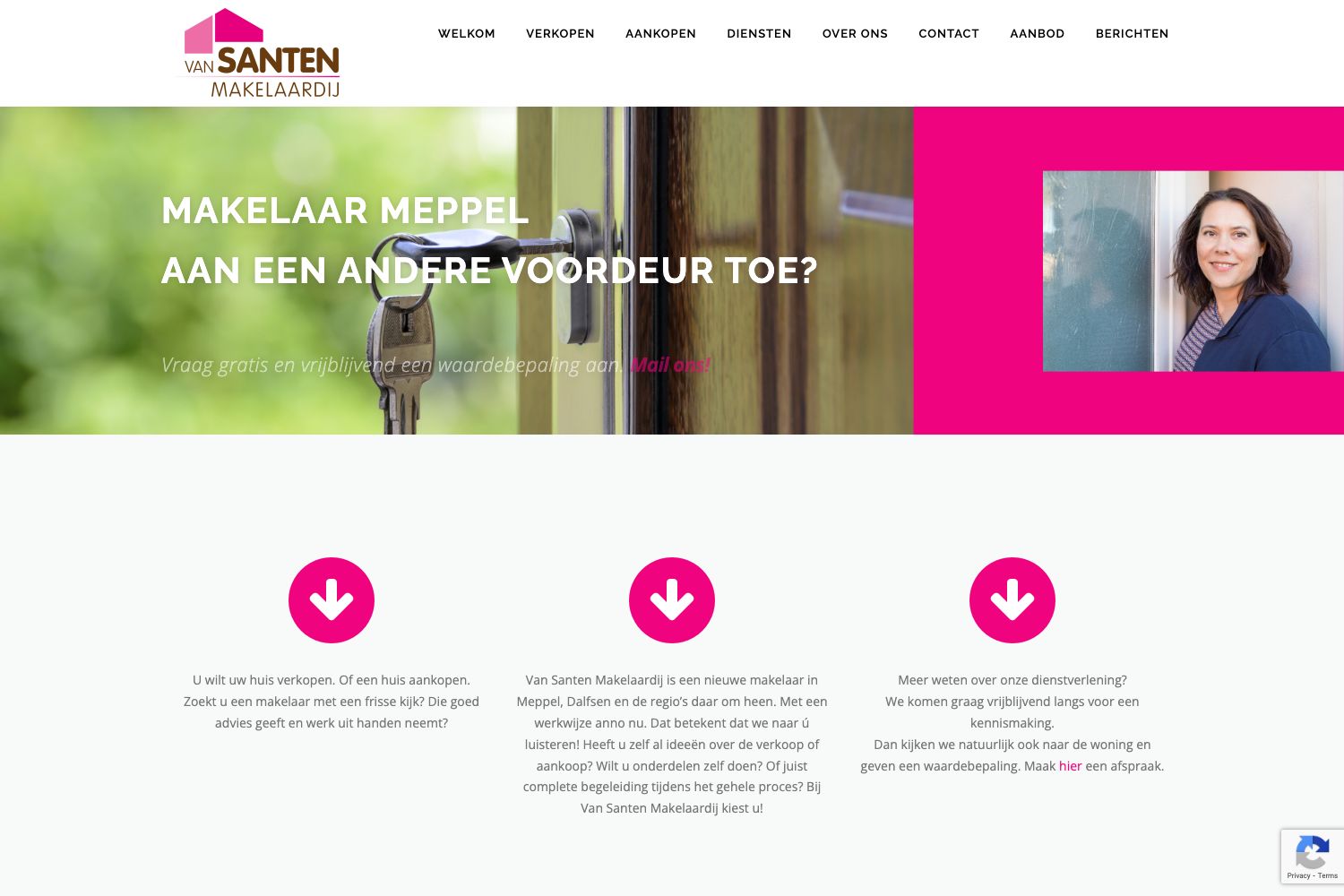 Website screenshot https://vansantenmakelaardij.nl