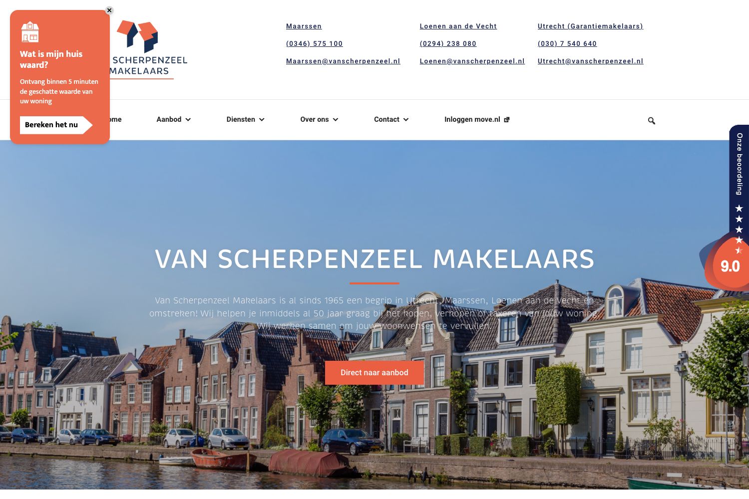 Website screenshot https://vanscherpenzeel.nl