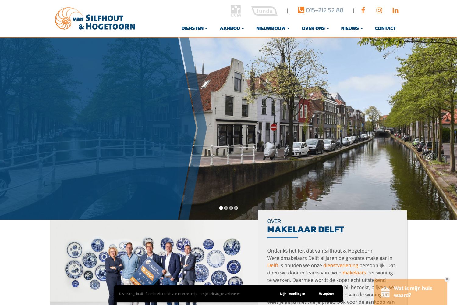 Website screenshot https://vansilfhout.nl