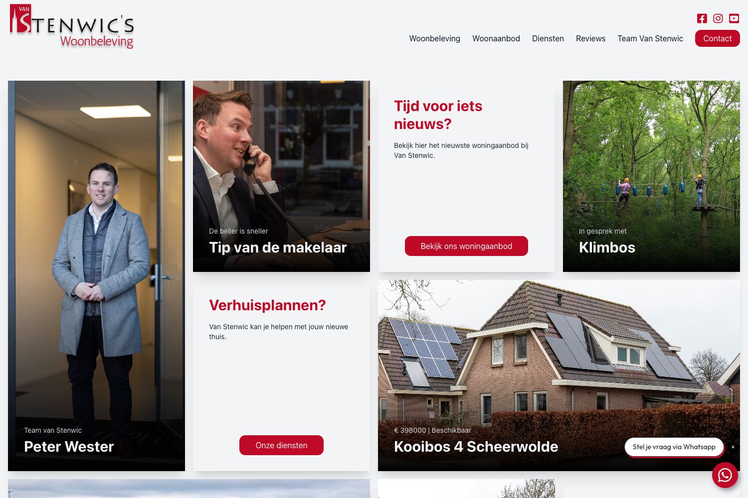 Website screenshot https://vanstenwic.nl