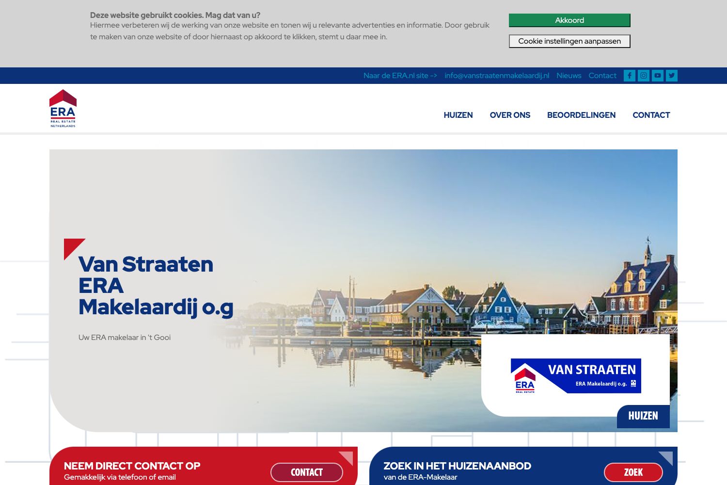 Website screenshot https://vanstraatenmakelaardij.nl