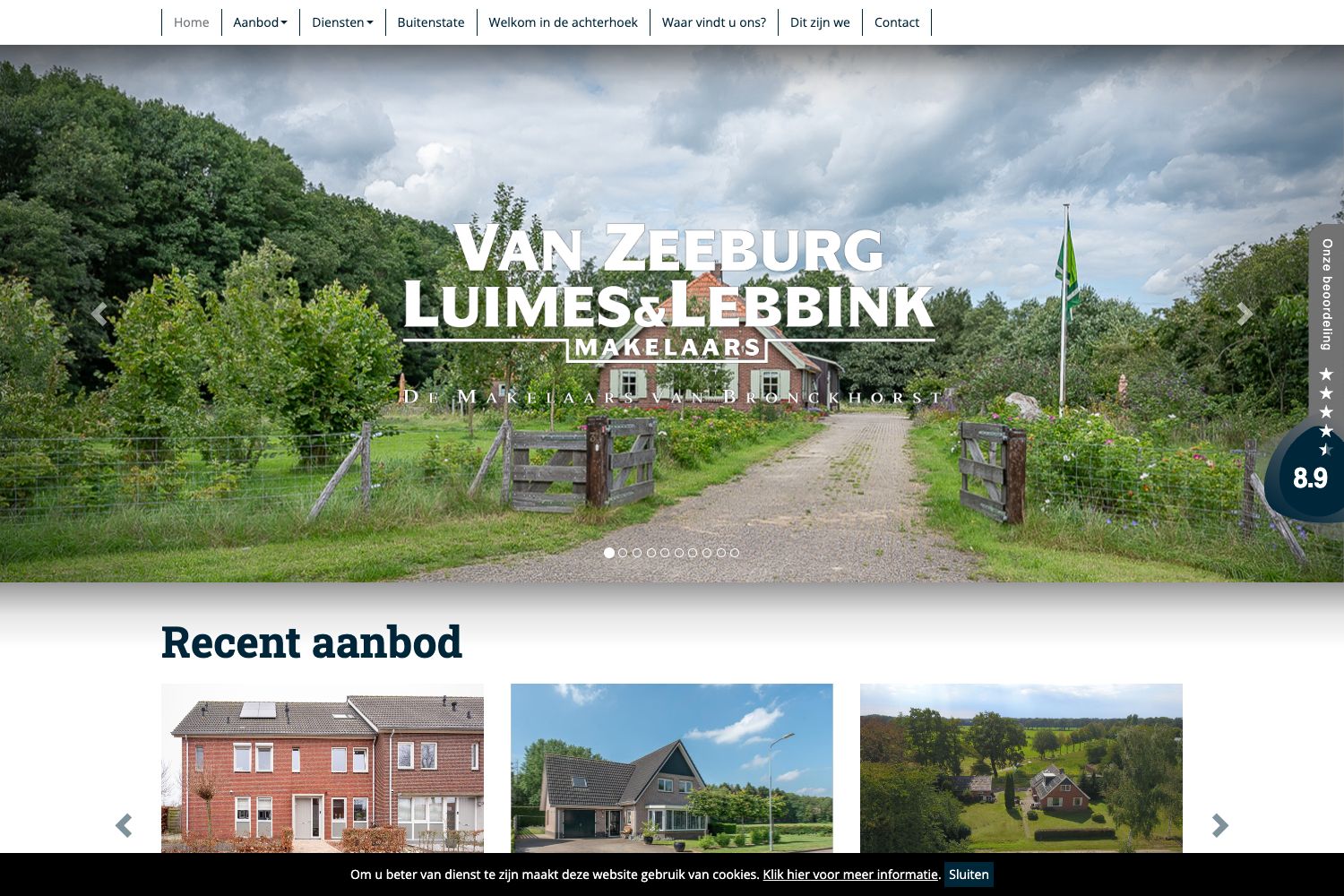 Website screenshot https://demakelaarsvanbronckhorst.nl
