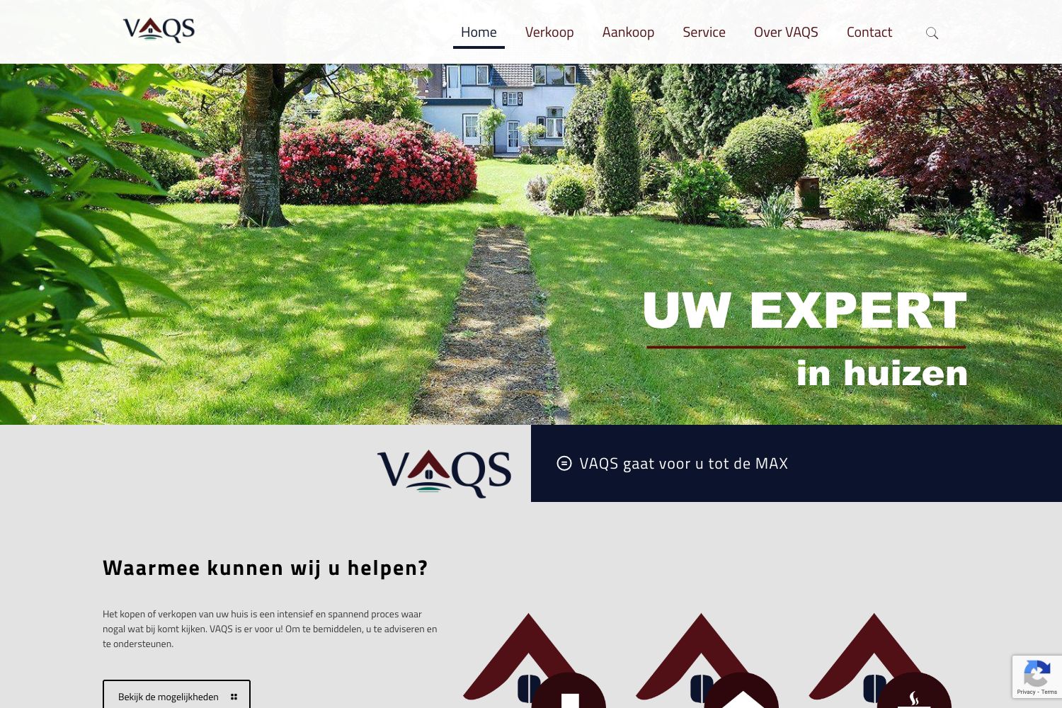 Website screenshot https://vaqs.nl
